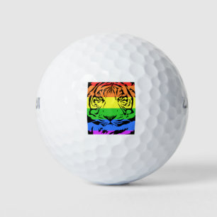 Rainbow Tiger Golf Balls