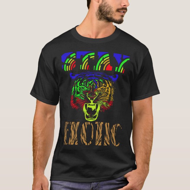 Rainbow Tiger LGBTQ Gay Lesbian Bisexual Transgend T-Shirt (Front)