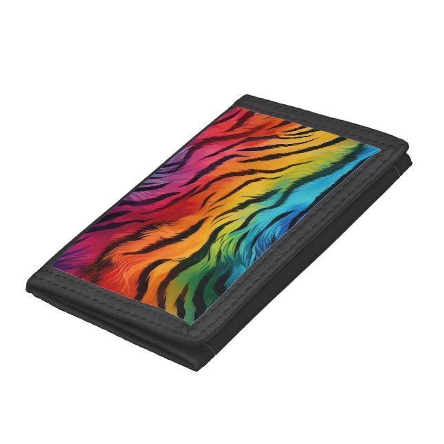 Rainbow Tiger Print  Trifold Wallet (Bottom)