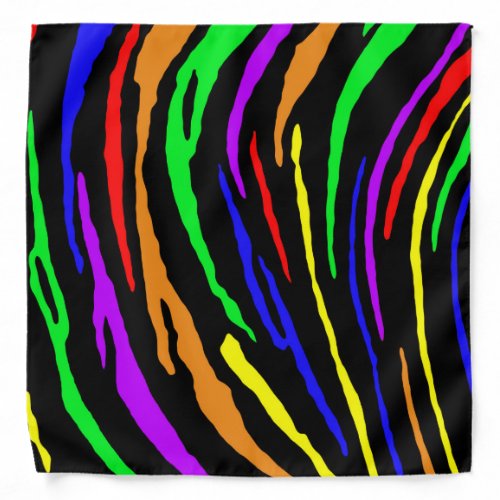 Rainbow Tiger Stripes Bandana