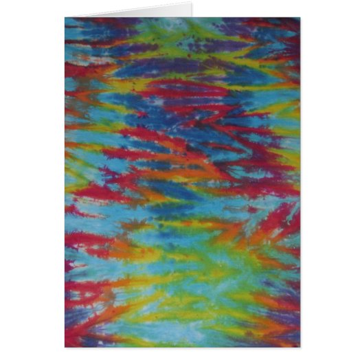 Rainbow Tiger Stripes Tie Dye PhatDyes Cards (Front)