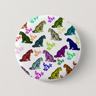 Rainbow Tigers Button