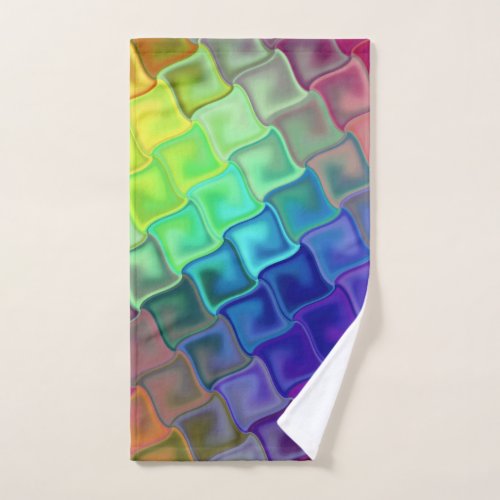 Rainbow Tile Pattern Hand Towel