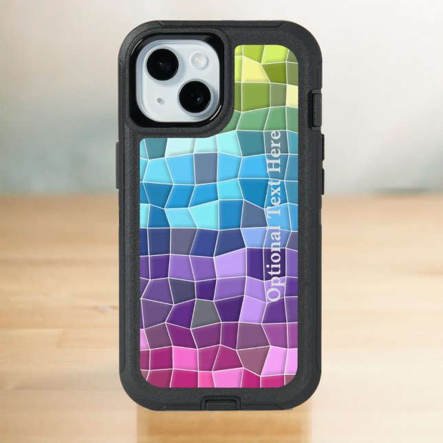 Rainbow Tile Pattern iPhone 15 Case (Creator Uploaded)
