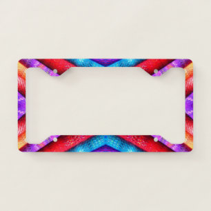Rainbow Tissue License Plate Frame