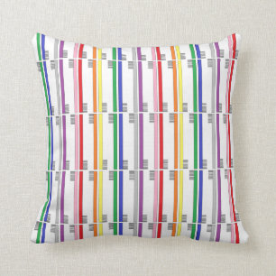 Rainbow Toothbrushes Pillow