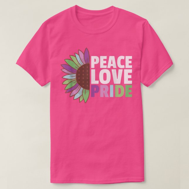 Rainbow Toric Flag Pride Lgbtq Sunflower T-Shirt (Design Front)