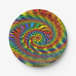 Rainbow Tornado Paper Plates