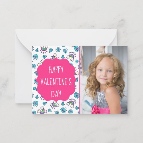 Rainbow Toss Valentines Day Custom Photo Cards