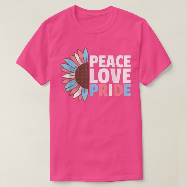 Rainbow Transgender Flag Pride Lgbtq Sunflower  T-Shirt (Design Front)