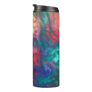 Rainbow Travel Mug Colorful Thermal Tumbler Boho
