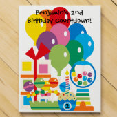 Rainbow Treats Custom Birthday Countdown Calendar (Front)