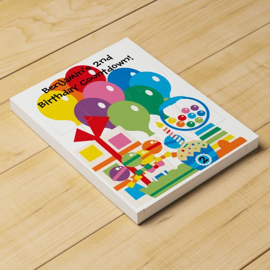 Rainbow Treats Custom Birthday Countdown Calendar (Side)