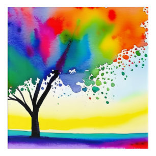 Rainbow Tree Acrylic Wall Art