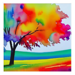 Rainbow Tree Acrylic Wall Art