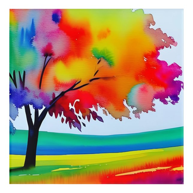 Rainbow Tree Acrylic Wall Art (Front)