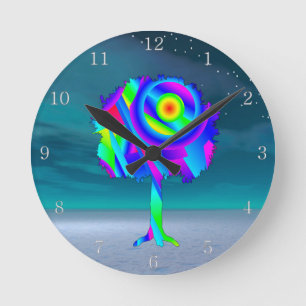 Rainbow Tree Acrylic Wall Clock