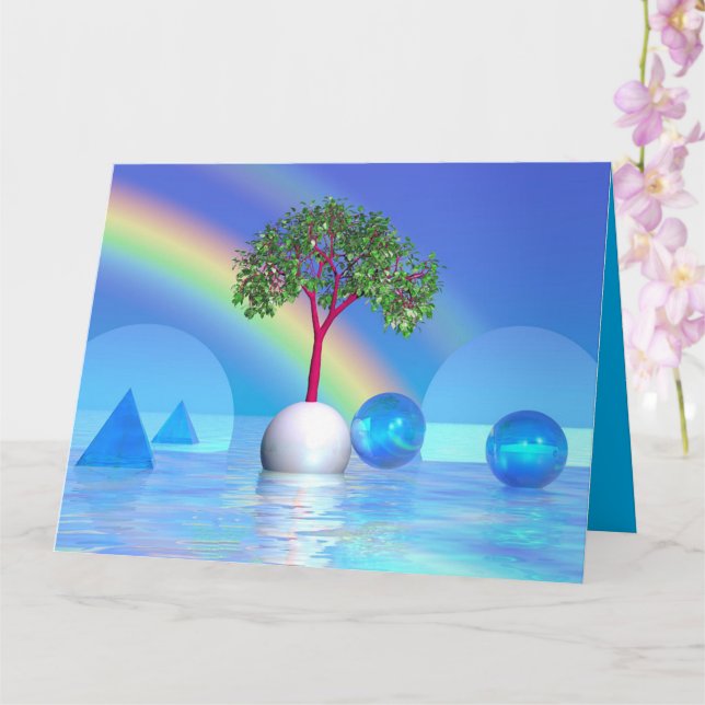 Rainbow Tree Card (Orchid)