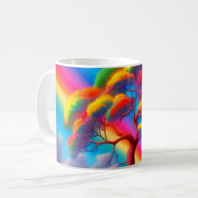 Rainbow Tree Coffee Mug (Front Left)
