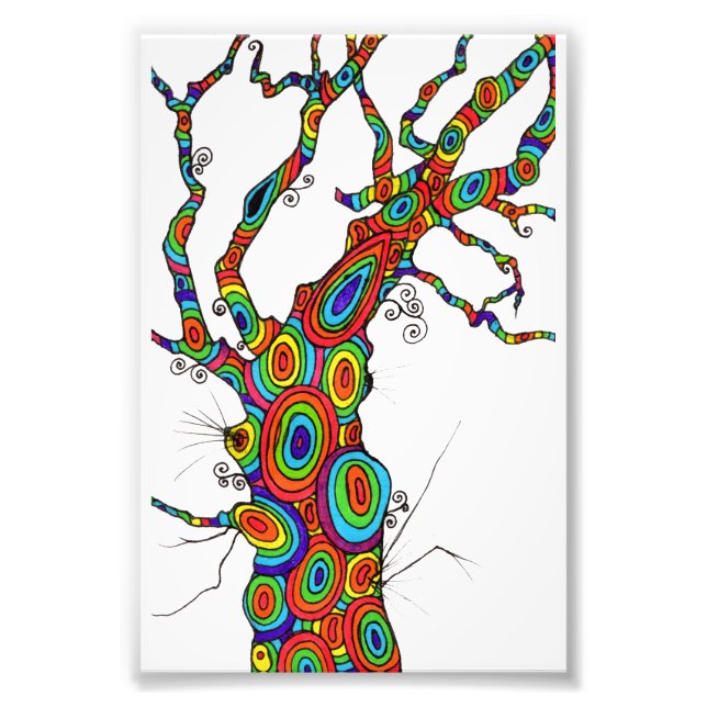 Rainbow Tree - colorful photographic print (Front)
