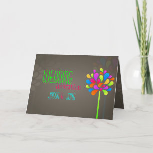 Rainbow Tree Couples Marriage Wedding Invitation