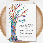 Rainbow Tree Family Reunion Save The Date<br><div class="desc">Ask your family to Save the Date for their Family Reunion with this stylish card. It features a colorful family tree which was originally made in glass mosaic. Easily customizable with your details. Use the Customize Further option to change the text size, style or color if you wish. Because we...</div>
