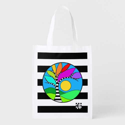 Rainbow Tree grocery bag