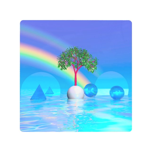 Rainbow Tree  Metal Print (Front)