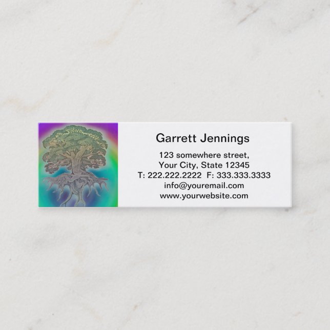Rainbow Tree Mini Business Card (Front)