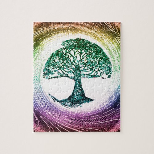 Rainbow Tree of Life by Amelia Carrie Jigsaw Puzzle