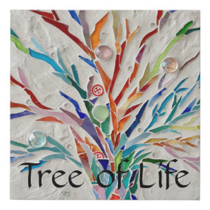 Rainbow Tree of Life Faux Canvas Print