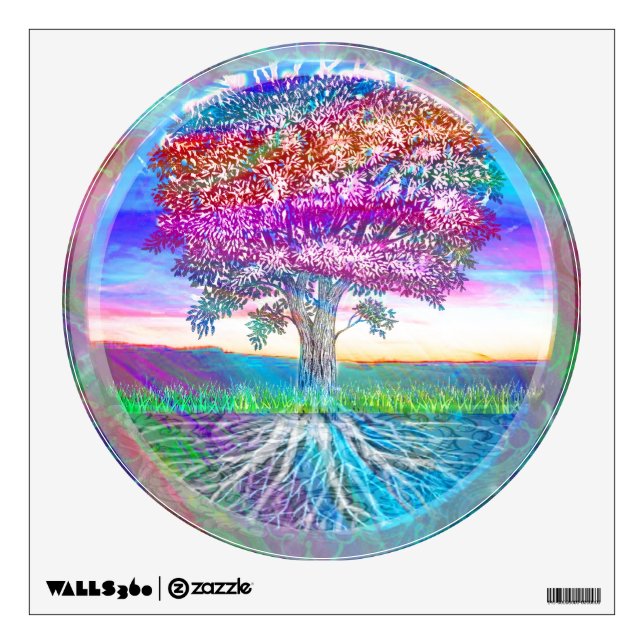 Rainbow Tree of Life Wall Decal (Front)