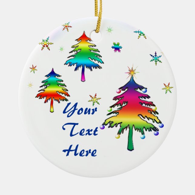 Rainbow Tree Ornament (Front)