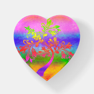 Rainbow tree paperweight