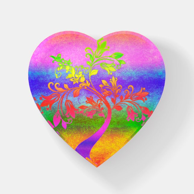 Rainbow tree paperweight (Front)