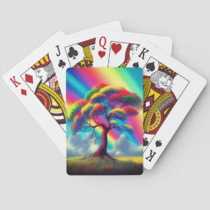 Rainbow Tree Poker Cards