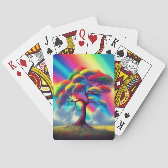 Rainbow Tree Poker Cards (Back)