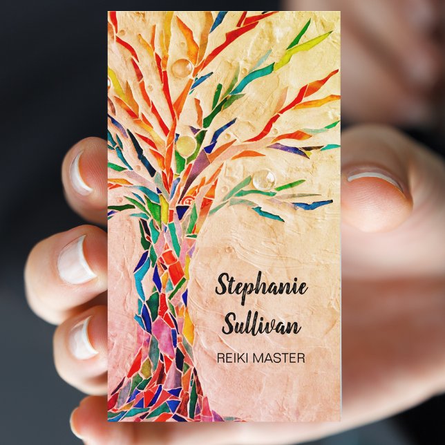 Rainbow Tree Reiki Business Card (Creator Uploaded)
