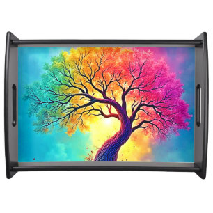 Rainbow Tree: Roots of Infinite Hope Art Serving Tray