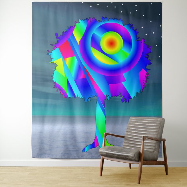 Rainbow Tree Tapestry (In Situ)