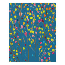 Rainbow tree watercolor canvas print