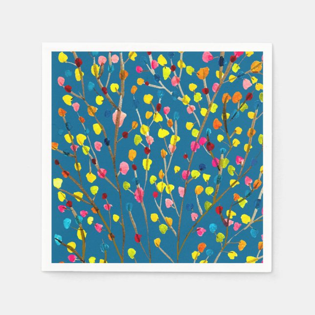 Rainbow tree watercolor  napkins (Front)