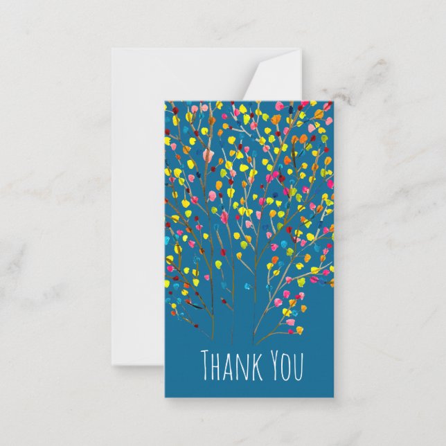 Rainbow tree watercolor  note card (Front)