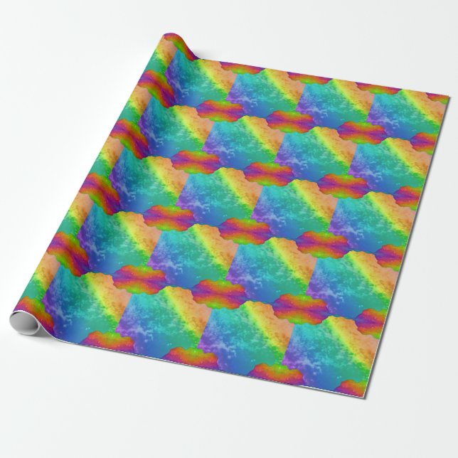 RAINBOW TREE    WRAPPING PAPER (Unrolled)