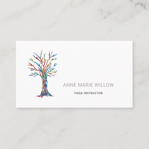 Rainbow Tree Yoga Instructor Business Card