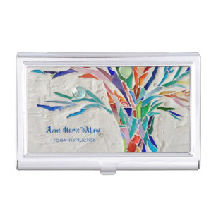Rainbow Tree Yoga Instructor Business Card Case