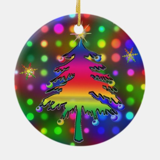 Rainbow Trees Ornament Zazzle