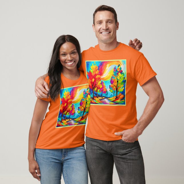 Rainbow Trees: Vivid Forest T-Shirt (Unisex)