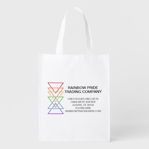 Rainbow Triangle Company Gay Pride Logo Grocery Bag