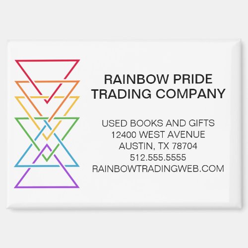 Rainbow Triangle Company Gay Pride Logo Magnet